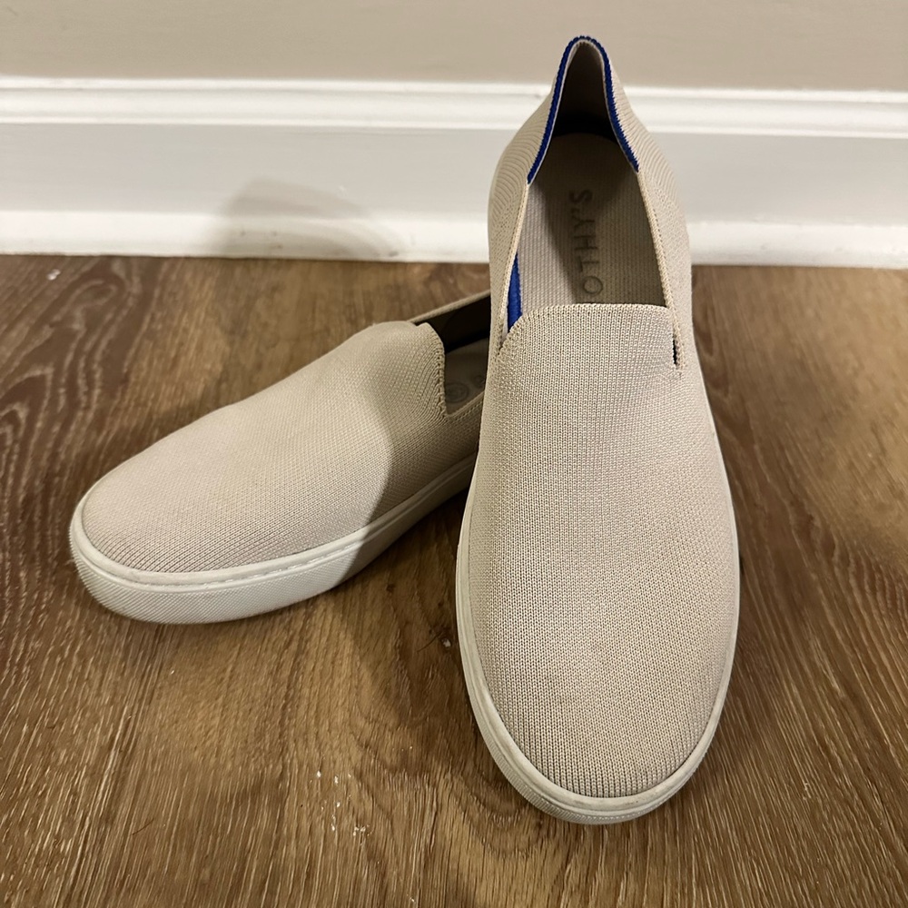 Rothy’s Ivory Knit Slip On Sneakers